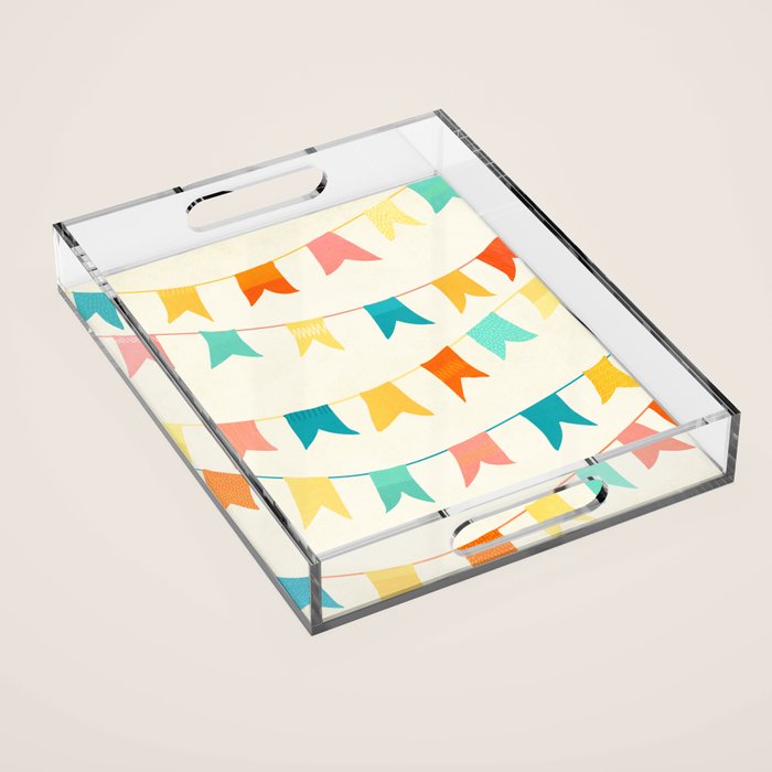 Colorful Celebration Flags Acrylic Tray Gallery Image 1