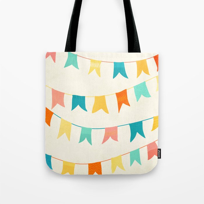 Colorful Celebration Flags Tote Bag Gallery Image 1