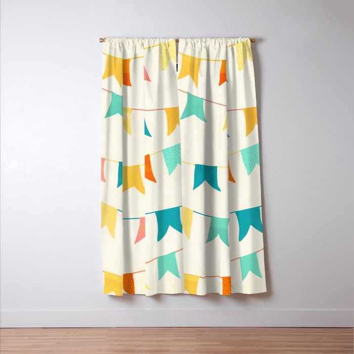 Colorful Celebration Flags Window Curtain Gallery Image 3