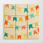 Colorful Celebration Flags Wood Wall Art Gallery Image 1