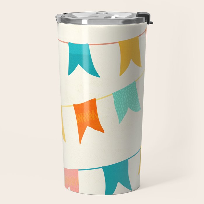 Colorful Celebration Flags Travel Mug Gallery Image 2