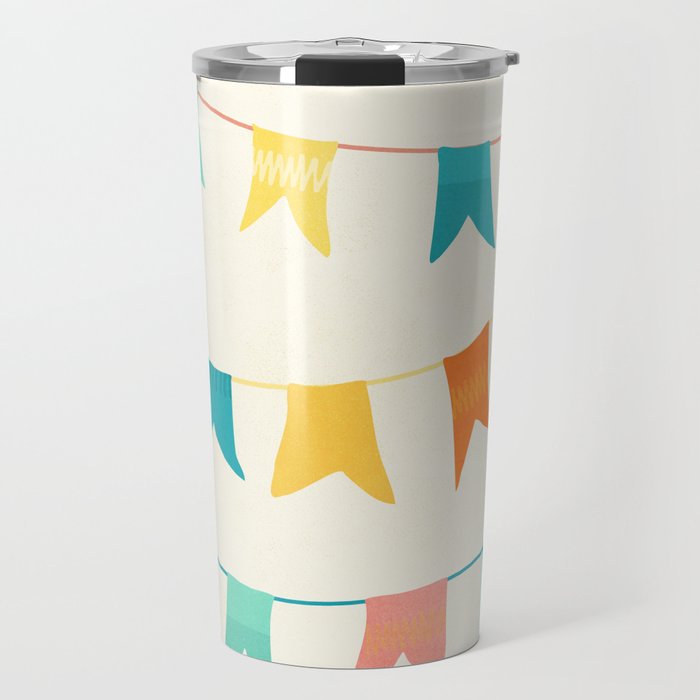 Colorful Celebration Flags Travel Mug Gallery Image 1