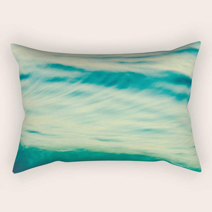 Ocean Waves Abstract Rectangular Pillow Gallery Image 2
