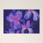 Under The Neon Floral Welcome Mat Gallery Image 1