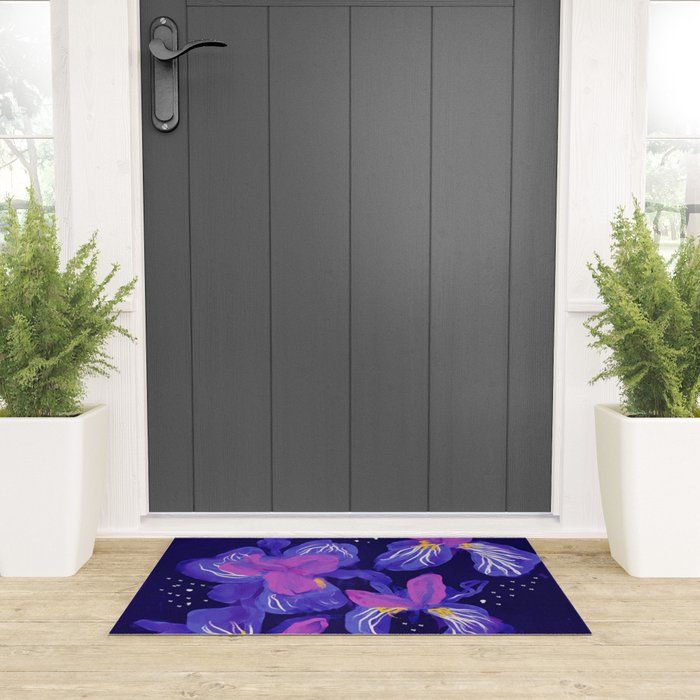 Under The Neon Floral Welcome Mat Gallery Image 3