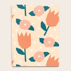 Papercut style pink and orange flowers Notebook Gallery Image 4