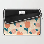 Papercut style pink and orange flowers Laptop Sleeve Gallery Image 2