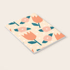 Papercut style pink and orange flowers Notebook Gallery Image 3