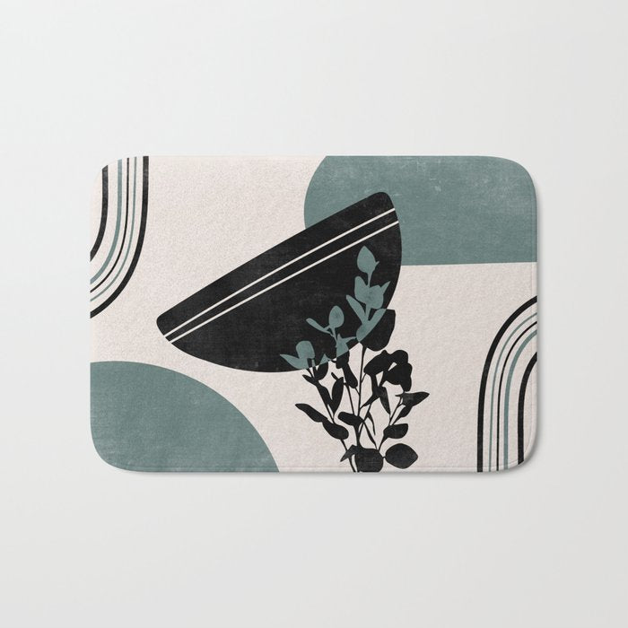 Eucalyptus Boho Botanical Bath Mat Gallery Image 1