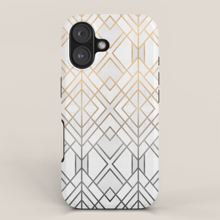 Gold And Grey Geo iPhone Case Gallery Image 1