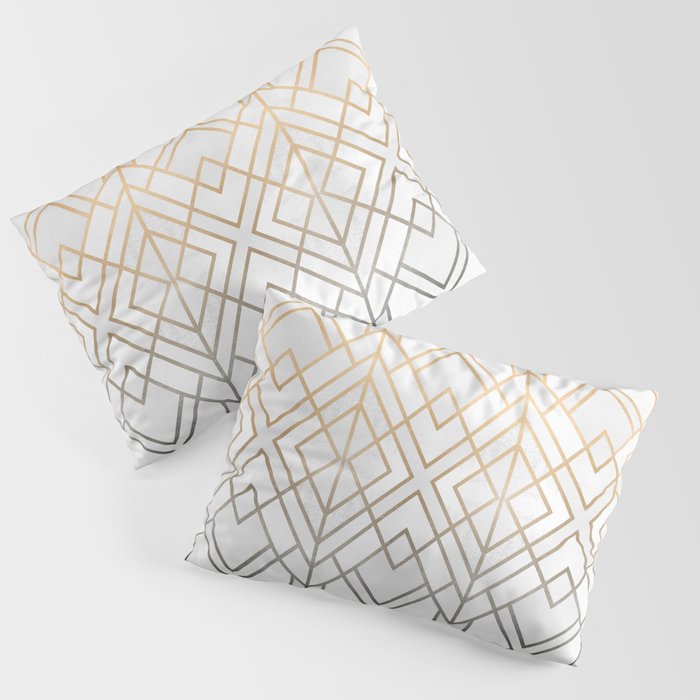 Gold And Grey Geo Pillow Sham Gallery Image 3