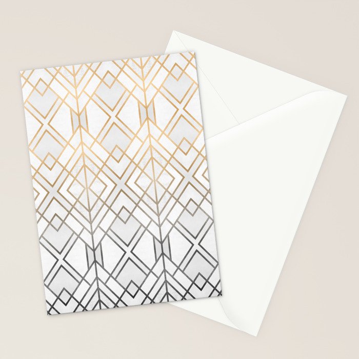 Gold And Grey Geo Stationery Card Gallery Image 2