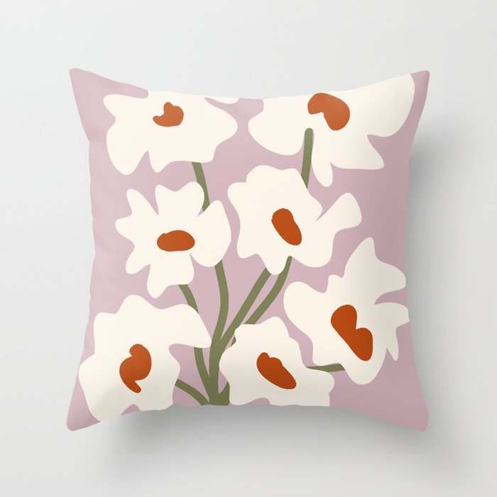 Matisse poppy flower pot  Throw Pillow Gallery Image 6