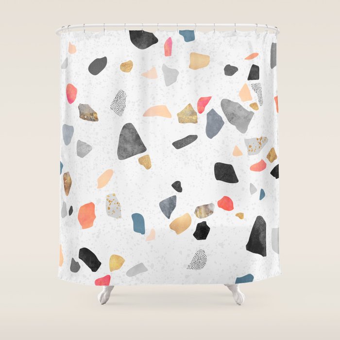 Terrazzo Treasure Shower Curtain Gallery Image 1