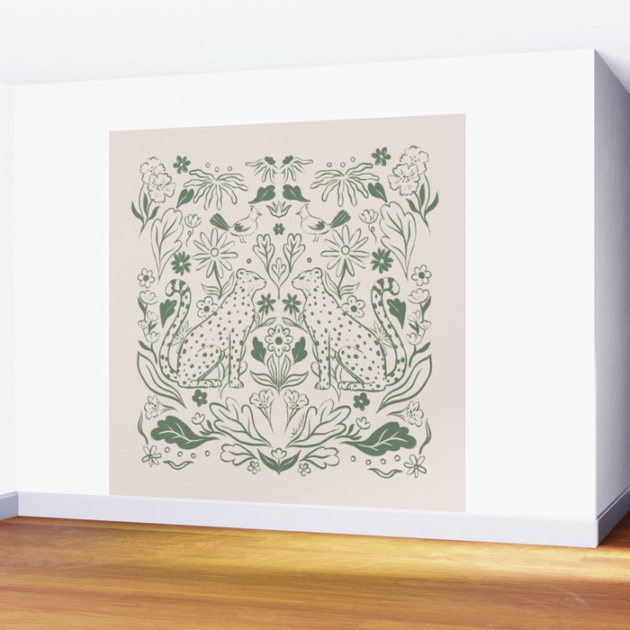 All About Balance Lines (olive) Wall Mural Gallery Image 2