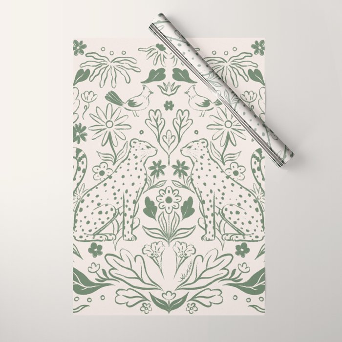 All About Balance Lines (olive) Wrapping Paper Gallery Image 1