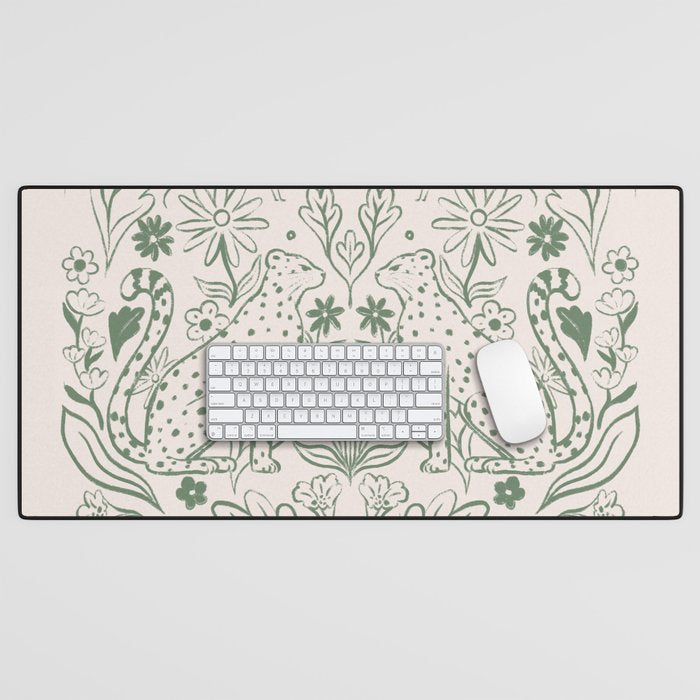 All About Balance Lines (olive) Desk Mat Gallery Image 1