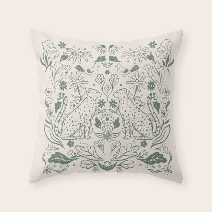 All About Balance Lines (olive) Throw Pillow Gallery Image 6