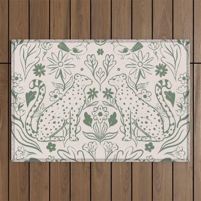 All About Balance Lines (olive) Outdoor Rug Gallery Image 1