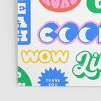 Retro funny sticker quote label pattern Poster Gallery Image 3