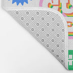 Retro funny sticker quote label pattern Bath Mat Gallery Image 2