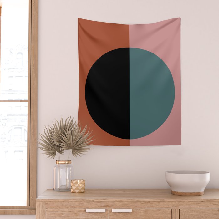 Color Block Abstract V Wall Tapestry Gallery Image 2