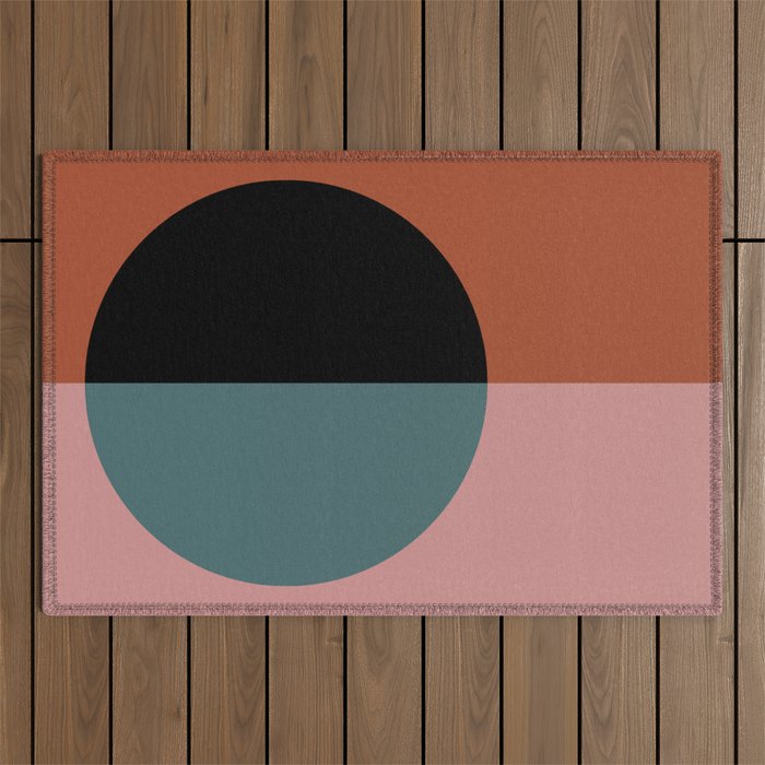 Color Block Abstract V Outdoor Rug Gallery Image 1