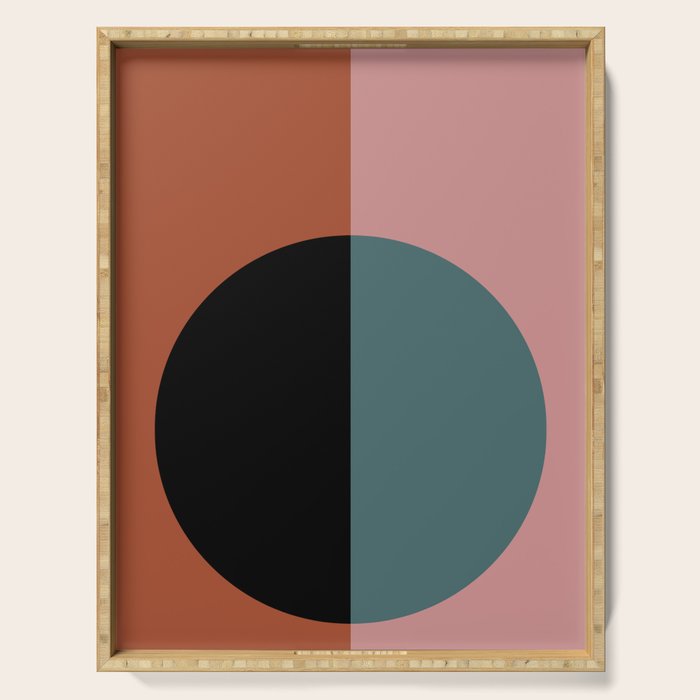 Color Block Abstract V Serving Tray Gallery Image 1