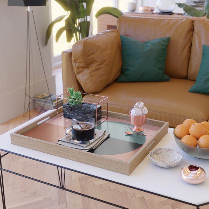 Color Block Abstract V Serving Tray Gallery Image 2