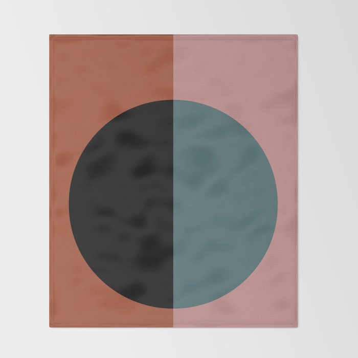 Color Block Abstract V Throw Blanket Gallery Image 2