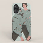 Portrait of a sweet girl in ethnic style iPhone Case Gallery Image 1