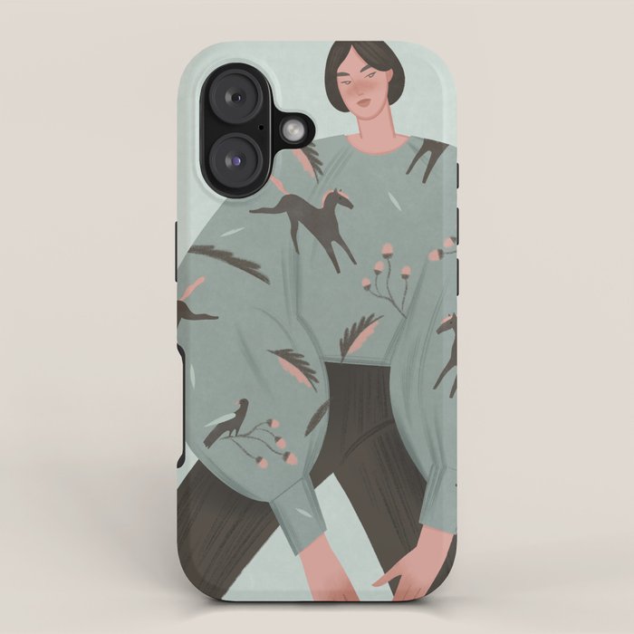 Portrait of a sweet girl in ethnic style iPhone Case Gallery Image 1