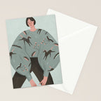 Portrait of a sweet girl in ethnic style Stationery Card Gallery Image 2