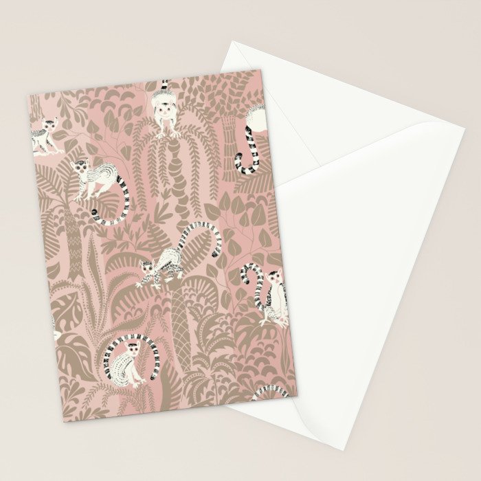 Jungle adventure neutral peach Stationery Card Gallery Image 2