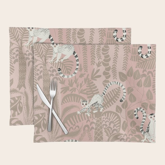 Jungle adventure neutral peach Placemat Gallery Image 1