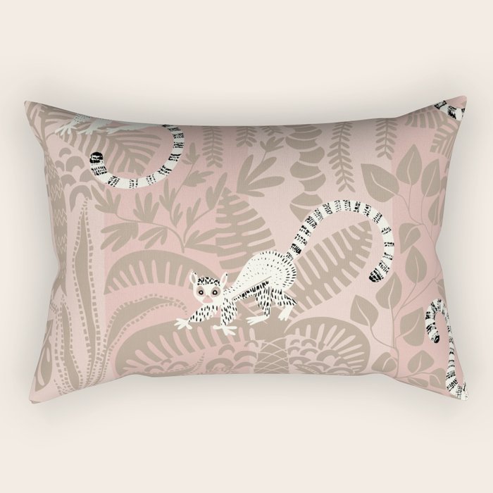 Jungle adventure neutral peach Rectangular Pillow Gallery Image 2