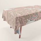 Jungle adventure neutral peach Tablecloth Gallery Image 1