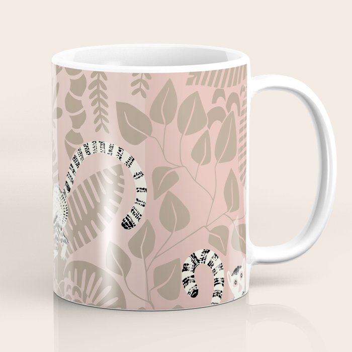 Jungle adventure neutral peach Coffee Mug Gallery Image 1
