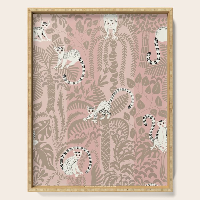 Jungle adventure neutral peach Serving Tray Gallery Image 1