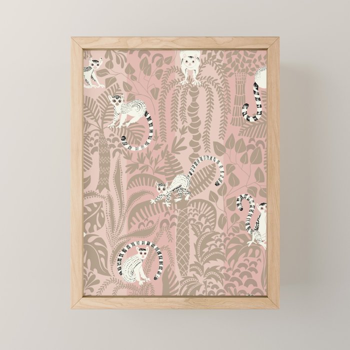 Jungle adventure neutral peach Mini Art Print Gallery Image 1