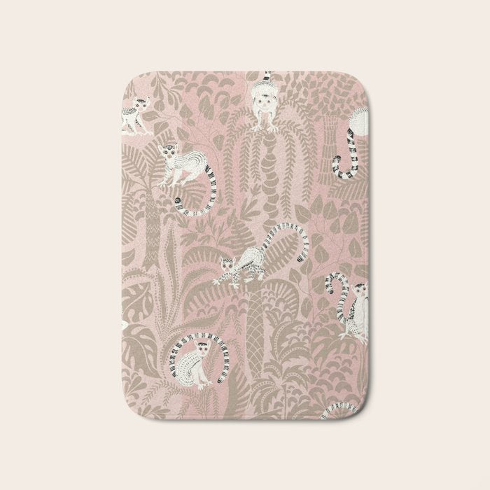 Jungle adventure neutral peach Bath Mat Gallery Image 1