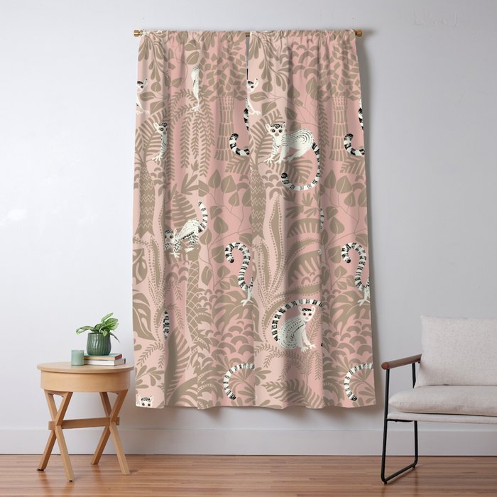Jungle adventure neutral peach Window Curtain Gallery Image 5