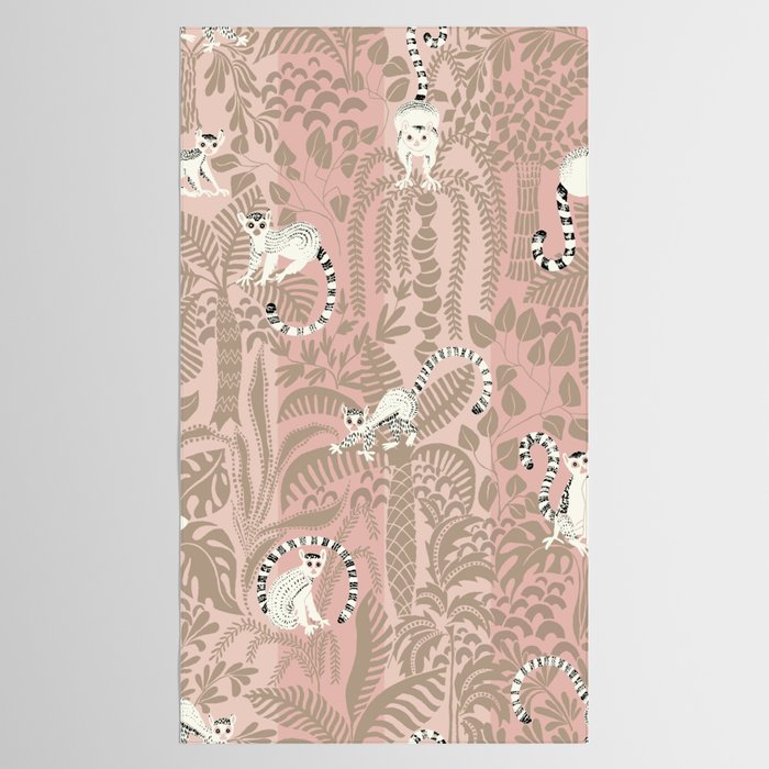 Jungle adventure neutral peach Tablecloth Gallery Image 2