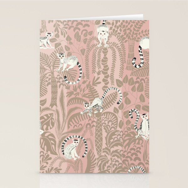 Jungle adventure neutral peach Stationery Card Gallery Image 2