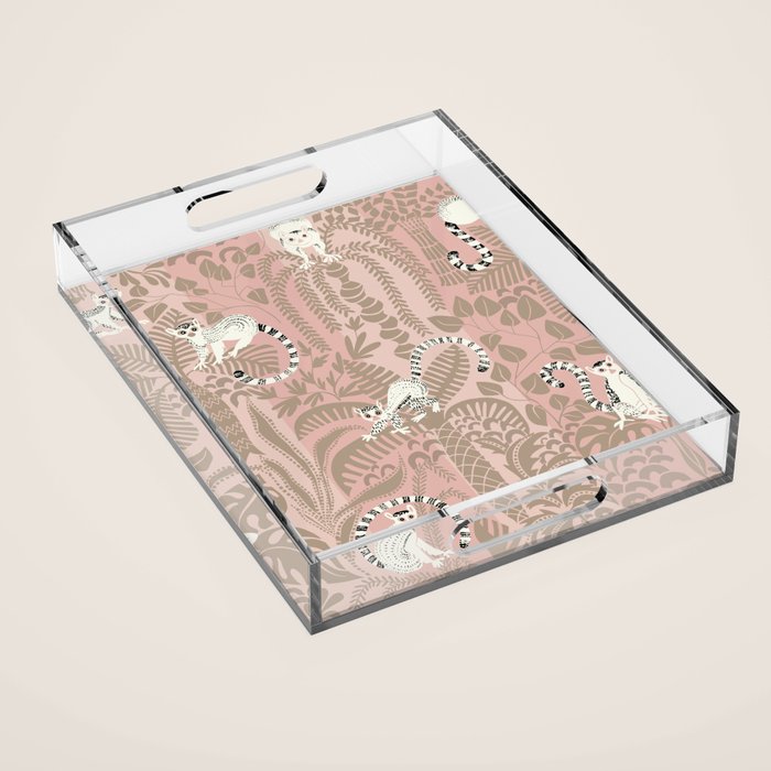 Jungle adventure neutral peach Acrylic Tray Gallery Image 1