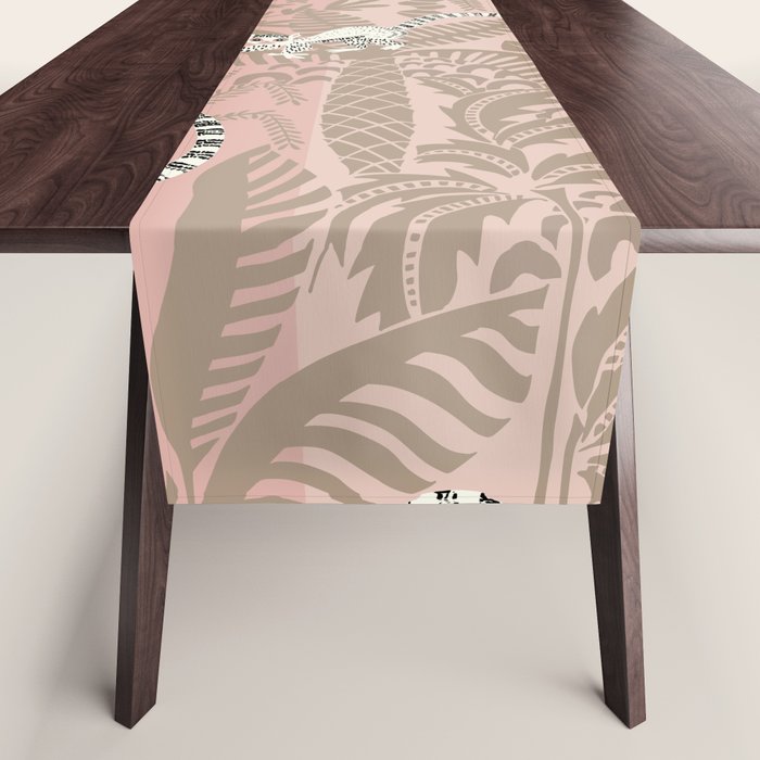 Jungle adventure neutral peach Table Runner