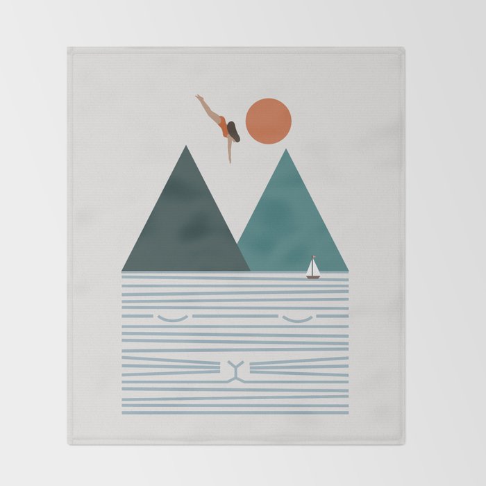 Cat Landscape 83 Throw Blanket Gallery Image 2