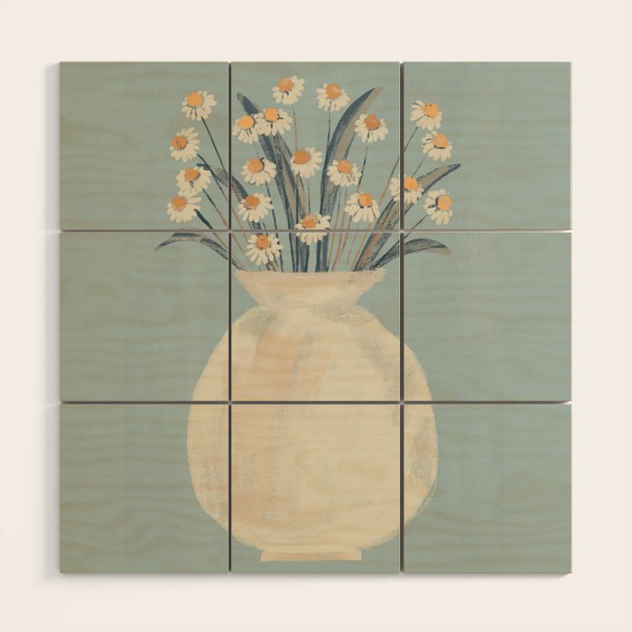 Flowers In A Vase 17 Wood Wall Art Gallery Image 1