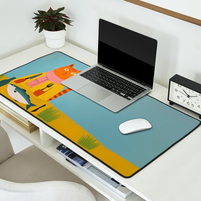 Hungry Cats Fish Feast Desk Mat Gallery Image 2