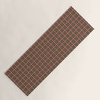 Flamingo Plume Grid Pattern Yoga Mat Gallery Image 1